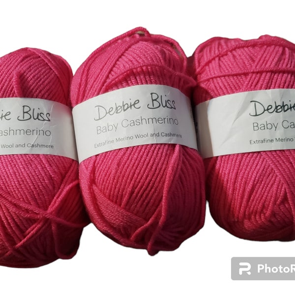 Yarn Lot - Debbie Bliss - Baby Cashmerino - Lipstick Pink