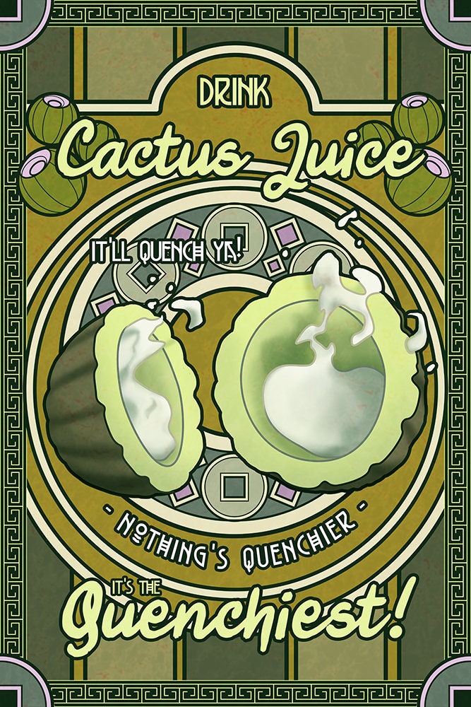 Drink Cactus Juice It's the Quenchiest Etsy