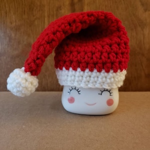 Marshmallow Mug Hat Topper Santa Crochet Ready to Ship