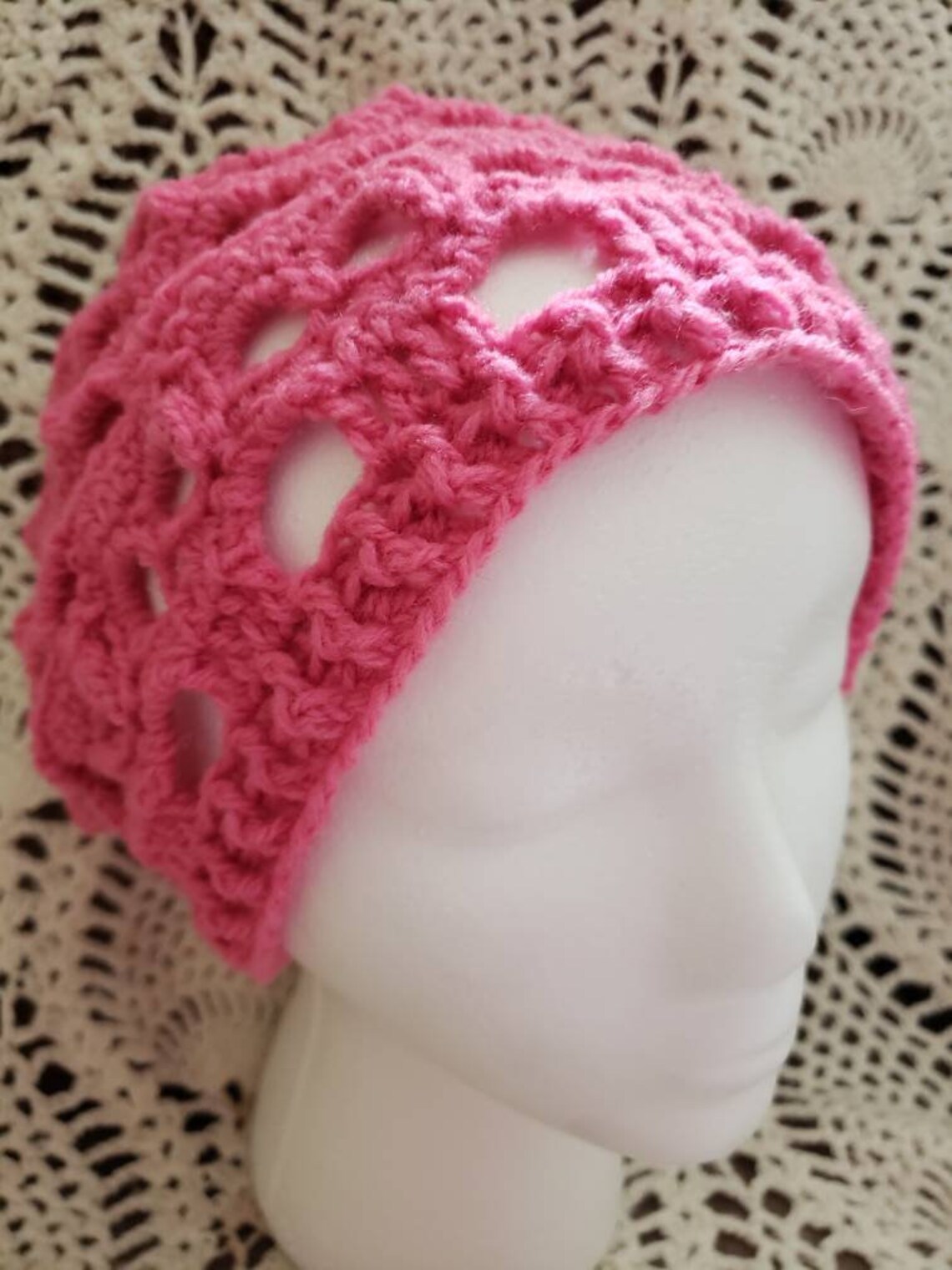 Crochet Skull Slouch Hat Adult Ready to Ship Etsy