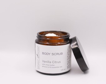 Vainilla - Cítricos / Exfoliante Corporal para Mujer / Exfoliante Corporal / Exfoliante Vegano / Exfoliante de Azúcar Hidratante / Exfoliante de Azúcar / / Exfoliante Corporal/ Natural