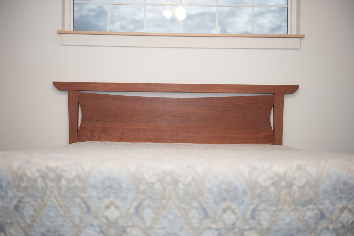 Cherry Wood Headboard Solid Wood Bed Frame Japanese Etsy