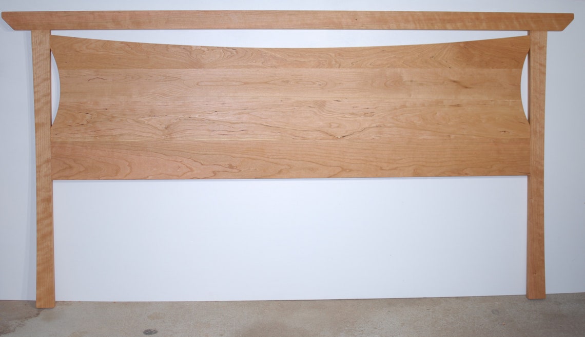 Cherry Wood Headboard Solid Wood Bed Frame Japanese Etsy
