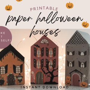 Printable Halloween Houses | Printable Paper Craft | Kids Activity | Printable for Kids | Halloween activity | Origami | 3D net | Gift Box