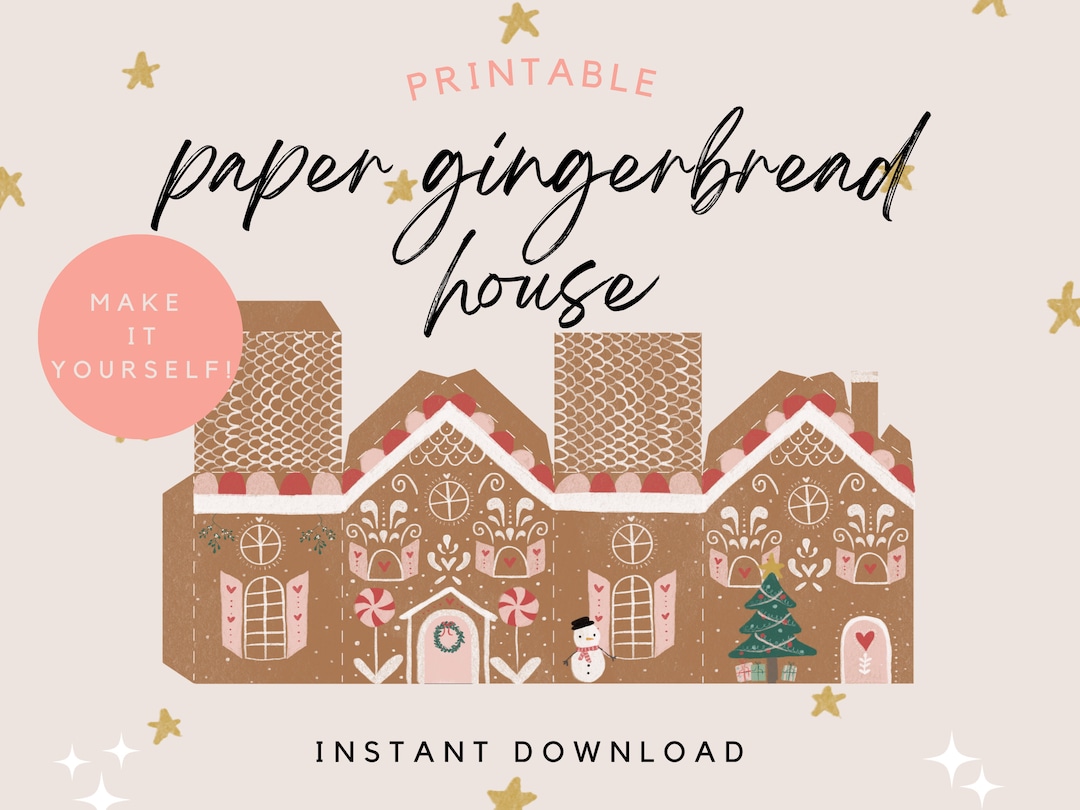 Printable Gingerbread House  Printable Paper Craft  Kids