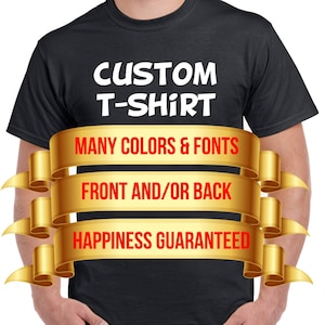 Custom Text T-Shirt: Personalized Unisex Cotton Tee