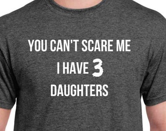 Camiseta engraçada para pai de 3 filhas - Presente para o Dia dos Pais