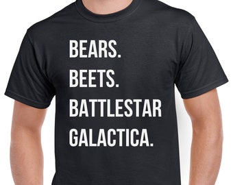 Maglietta Bears Beets Battlestar Galactica - Divertente maglietta di Dwight Schrute da The Office