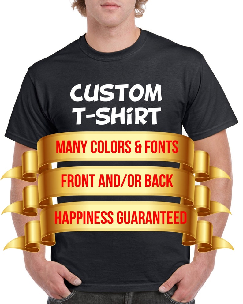 Personalized T-Shirt Add your own text Custom T-shirt Customized T-Shirts image 1