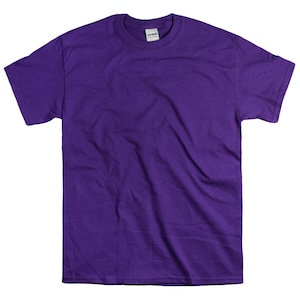 Custom Text T-Shirt: Personalized Unisex Cotton Tee Purple