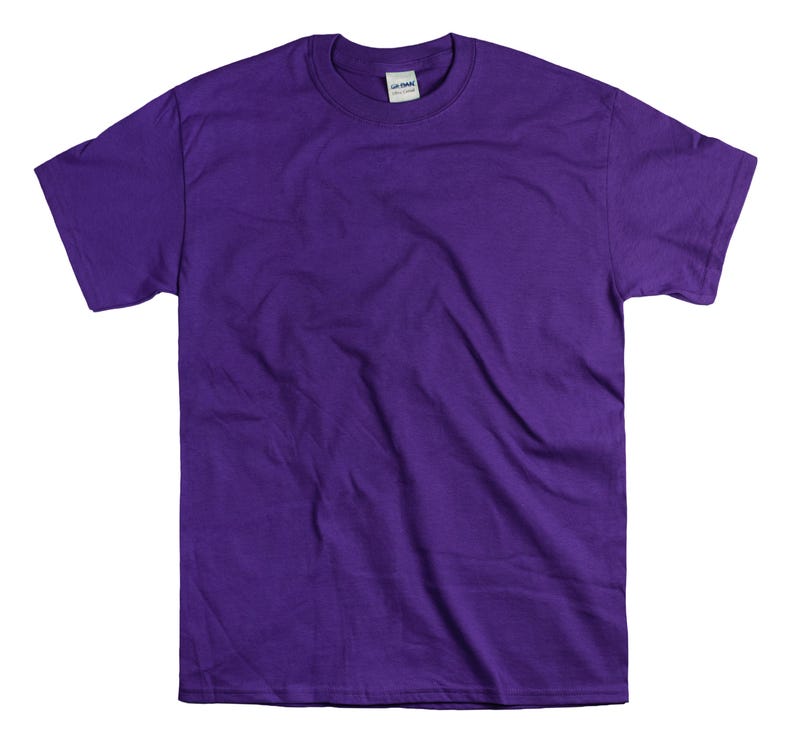 Custom Text T-Shirt: Personalized Unisex Cotton Tee Purple