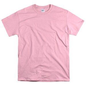 Custom Text T-Shirt: Personalized Unisex Cotton Tee Light Pink