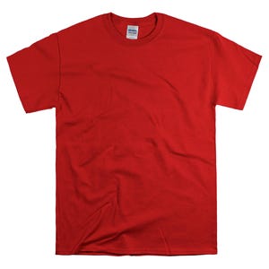 Custom Text T-Shirt: Personalized Unisex Cotton Tee Red
