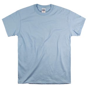 Custom Text T-Shirt: Personalized Unisex Cotton Tee Light Blue