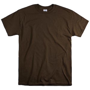 Custom Text T-Shirt: Personalized Unisex Cotton Tee Chocolate