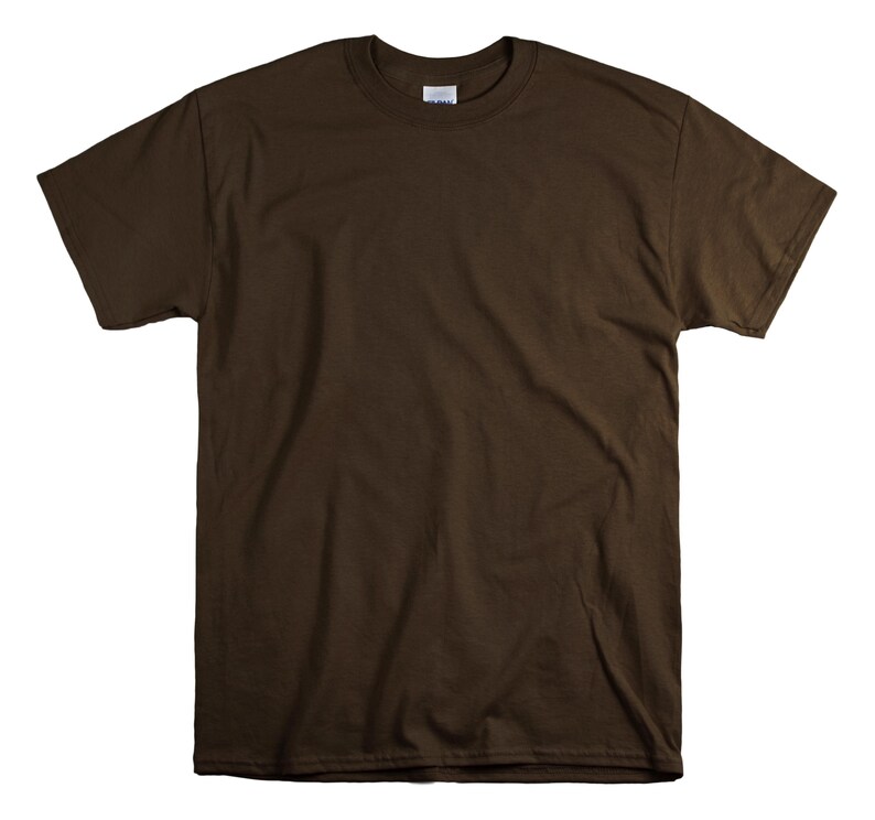 Custom Text T-Shirt: Personalized Unisex Cotton Tee Chocolate