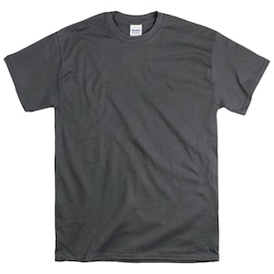 Custom Text T-Shirt: Personalized Unisex Cotton Tee Charcoal