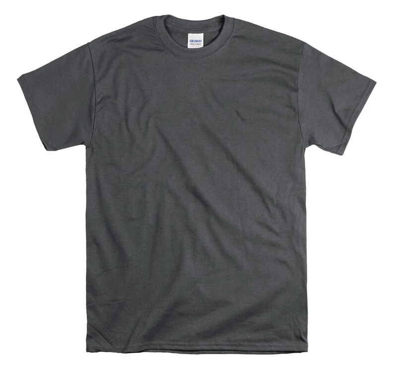 Custom Text T-Shirt: Personalized Unisex Cotton Tee Charcoal