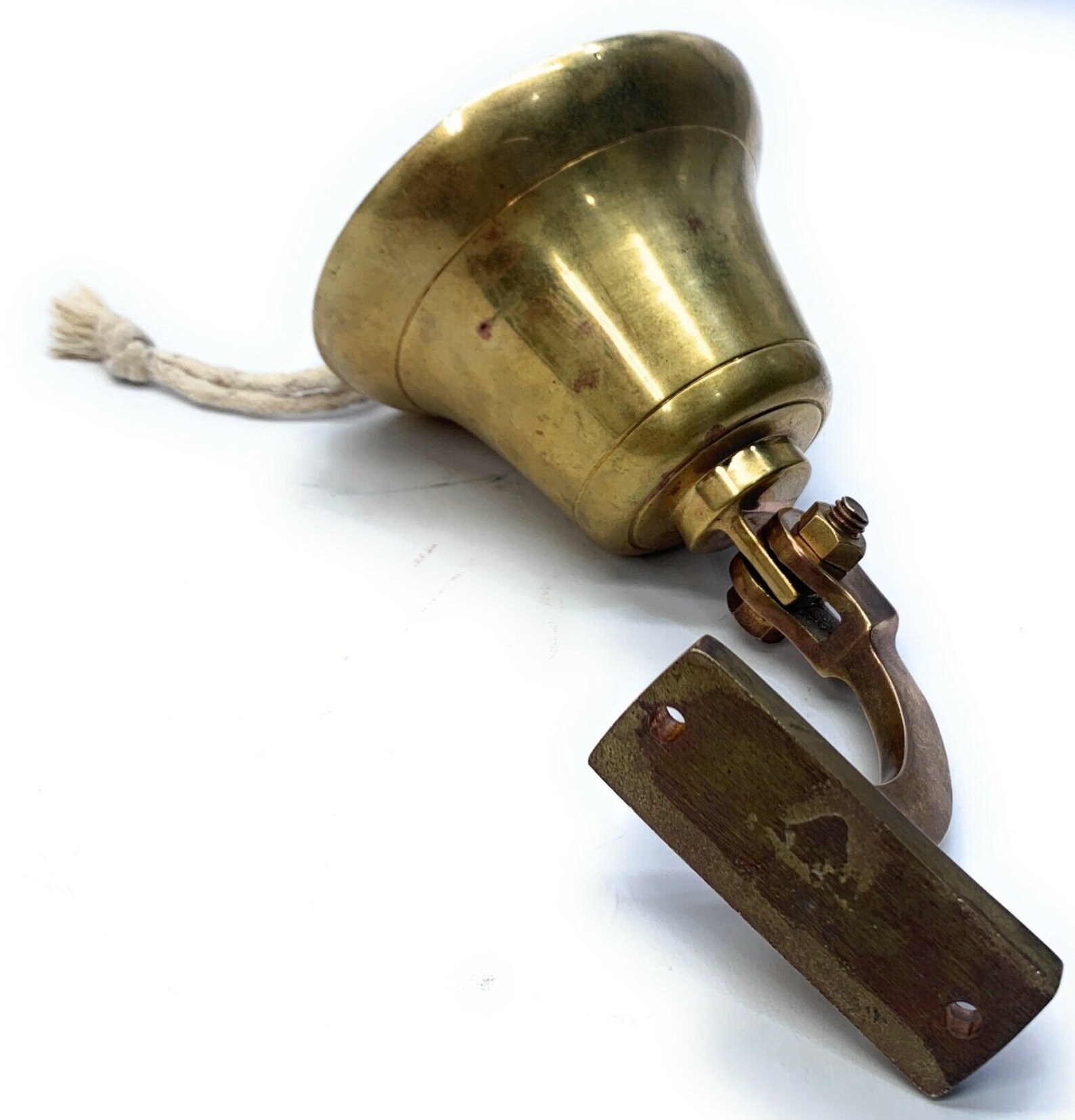 Vintage Bronze/Brass Bell W/ Wall Mount Etsy