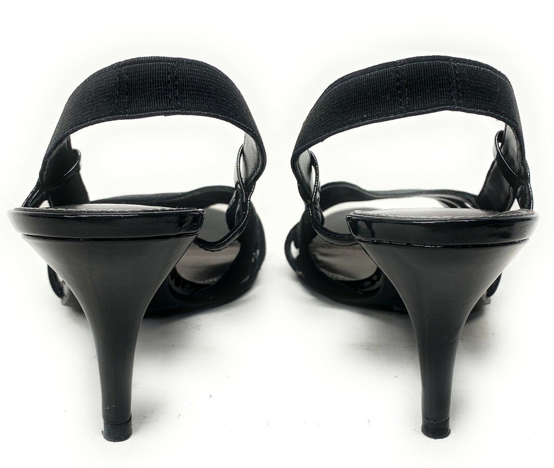 Fioni Black Slingback 3 High Heel Shoes Size US Womens | Etsy