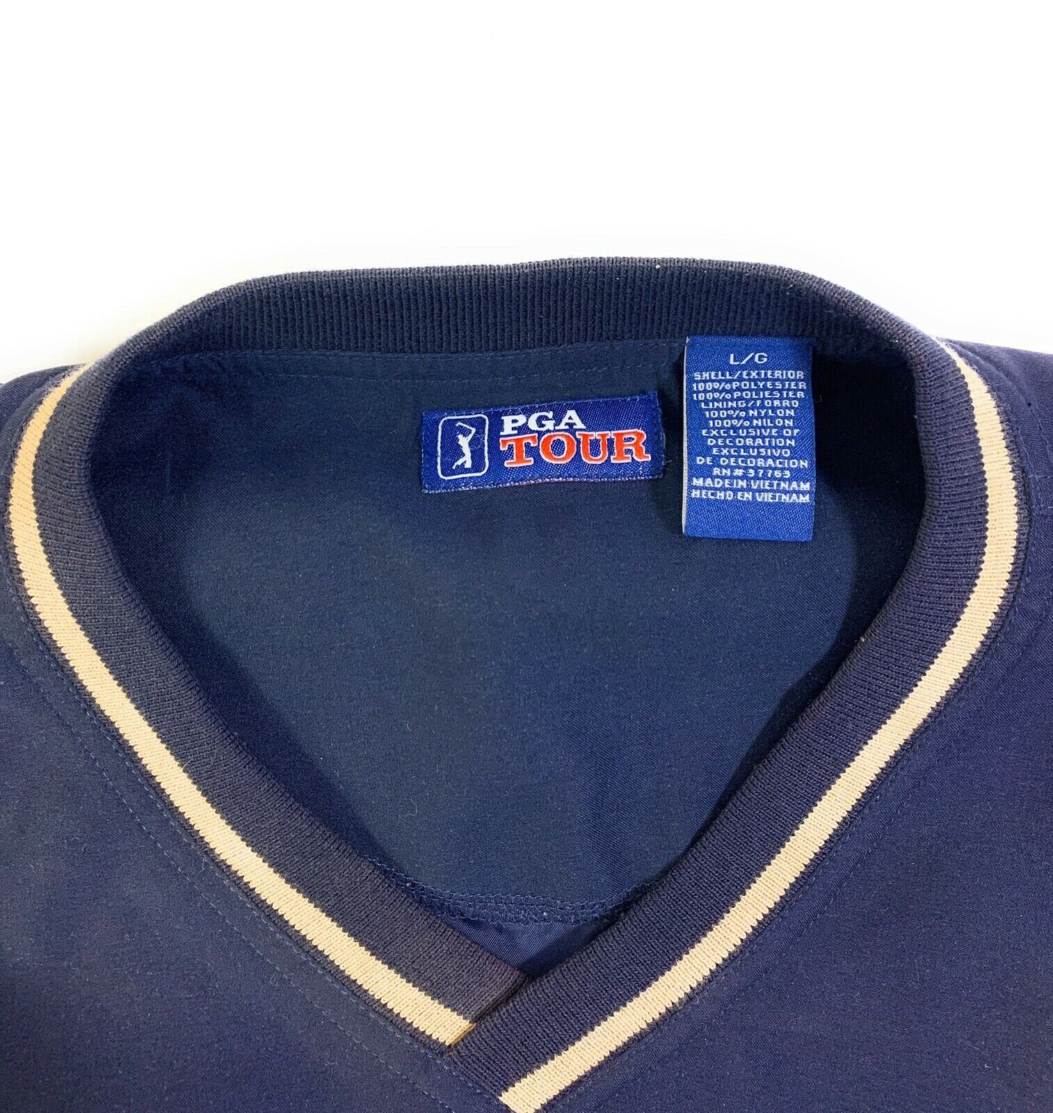 PGA Tour Mens Golf Windbreaker Pullover Jacket V Neck Sz L Etsy