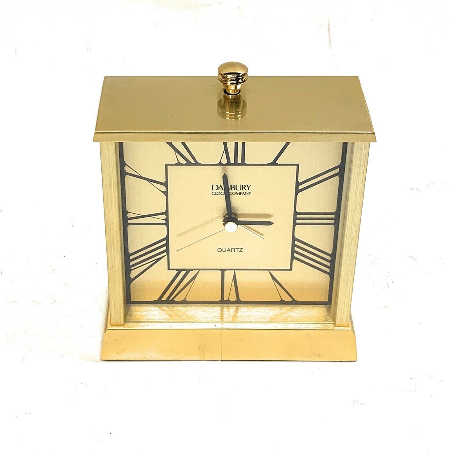 DANBURY CLOCK CO Quartz Brass Desk Table Alarm Clock Etsy