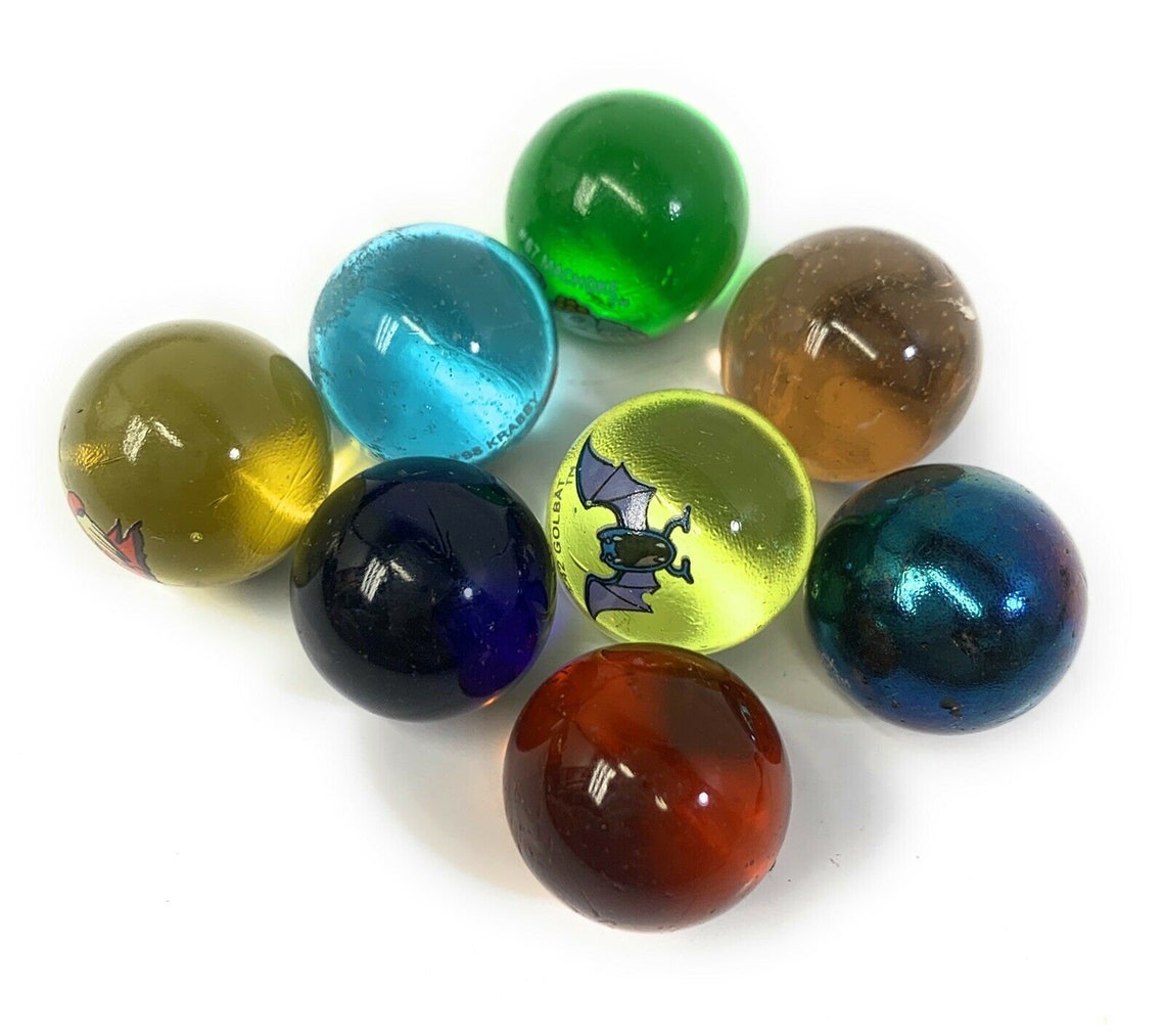 Vintage Pokemon Marbles Marbles Lot 8 Mixed Pikachu Onyx Etsy