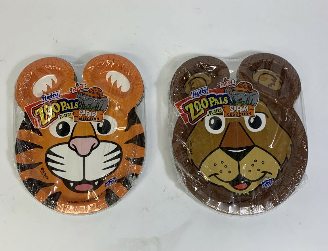 Zoo Pals Plates Safari Collection Lot Of 2 Sealed Etsy