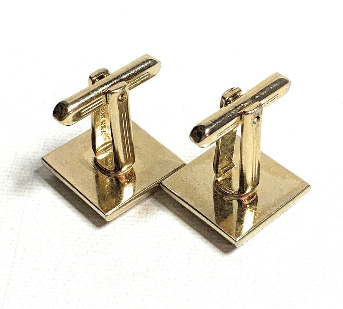 Vintage HICKOK USA Cufflinks Gold Tone Links Heavy Etsy
