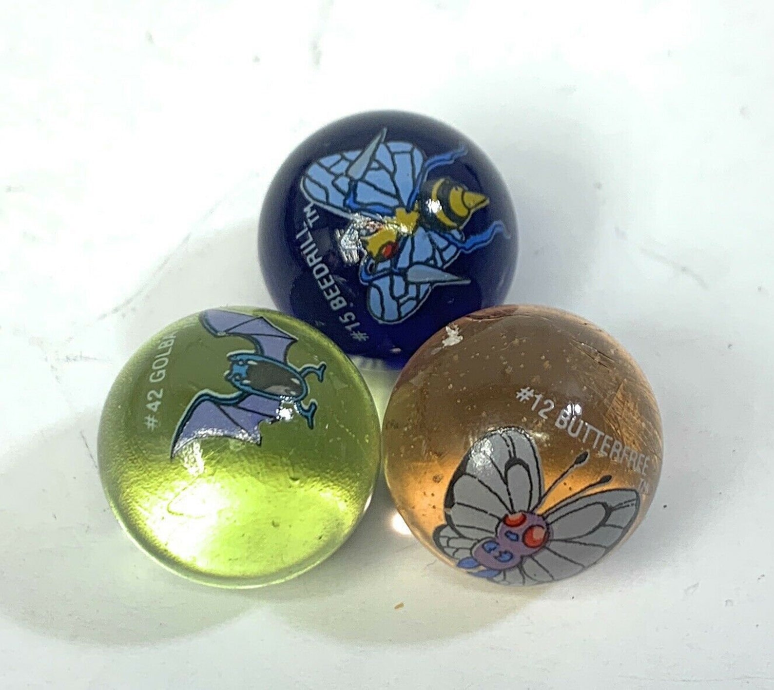 Vintage Pokemon Marbles Marbles Lot 8 Mixed Pikachu Onyx Etsy