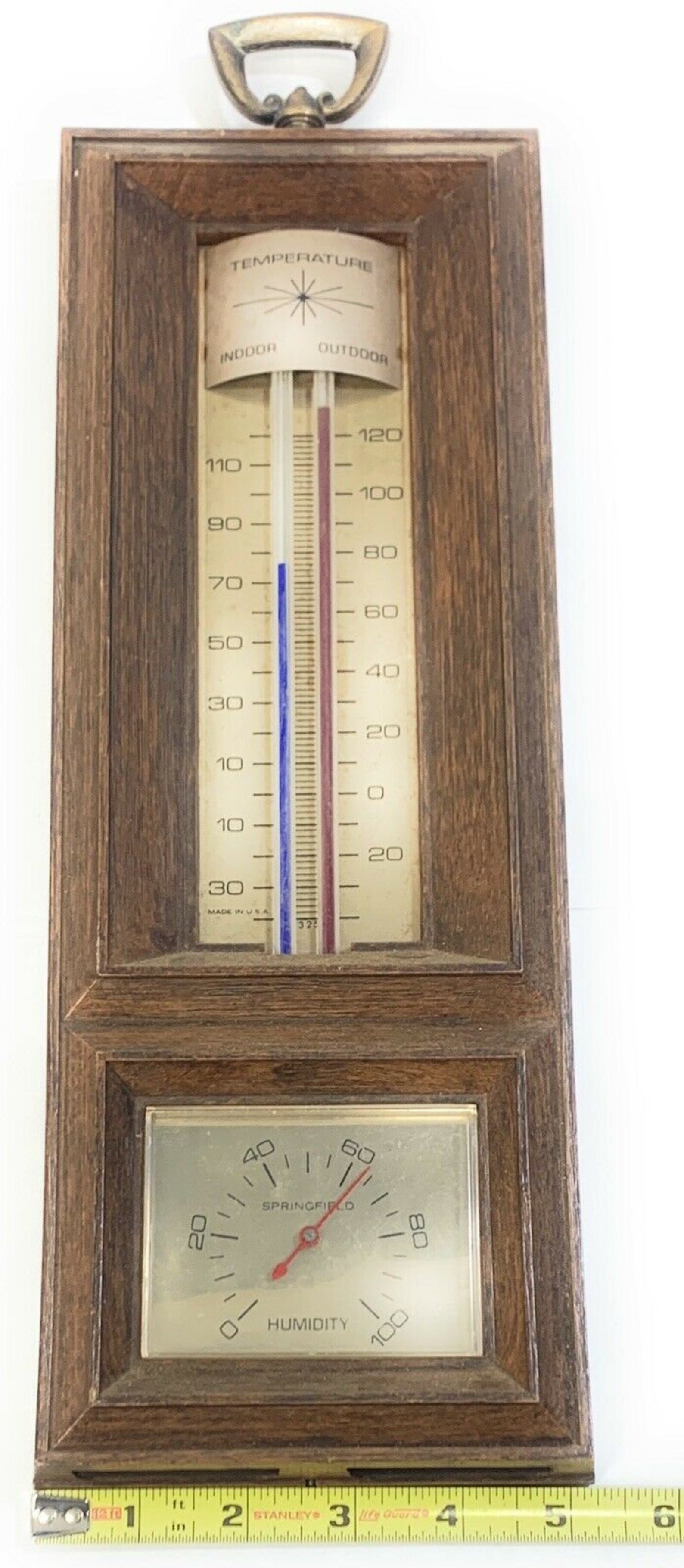 Vintage Springfield Barometer In/Outdoor Instrument Etsy