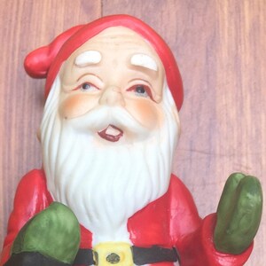 Santa Figurine Old World Jolly Old Elf Hand Painted Collectible Vintage
