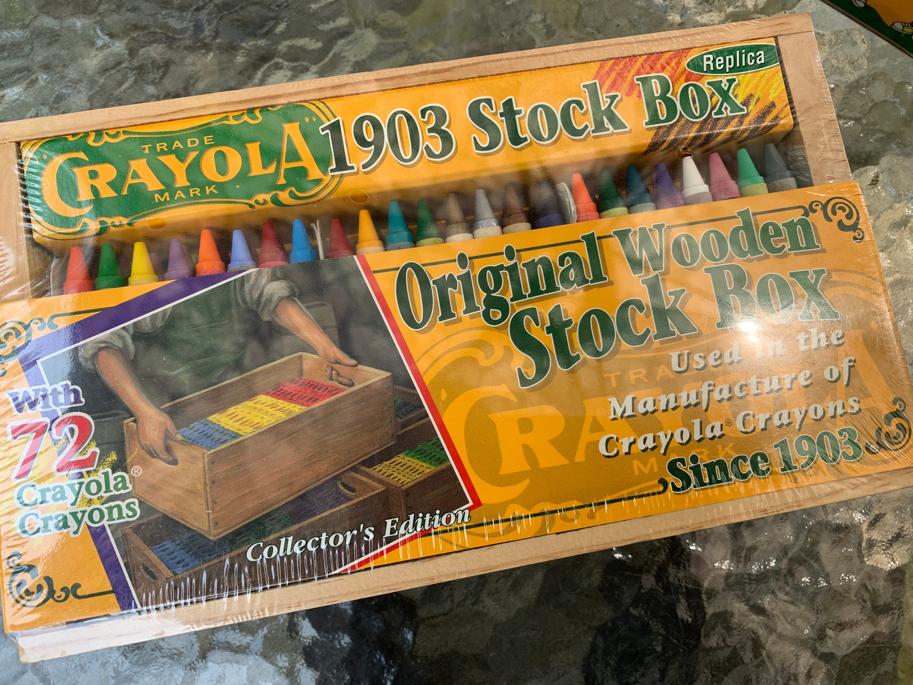 Crayola Crayons 1903 Wooden Stock Box Replica 72 Crayona Discovery