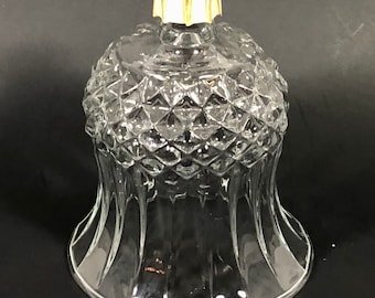 Homco Glass Votive Hurricane Shade Home Interiors Replacement Clear Glass Tea Light Holder 1970s Soft Fluting Cut Crystal Look Base