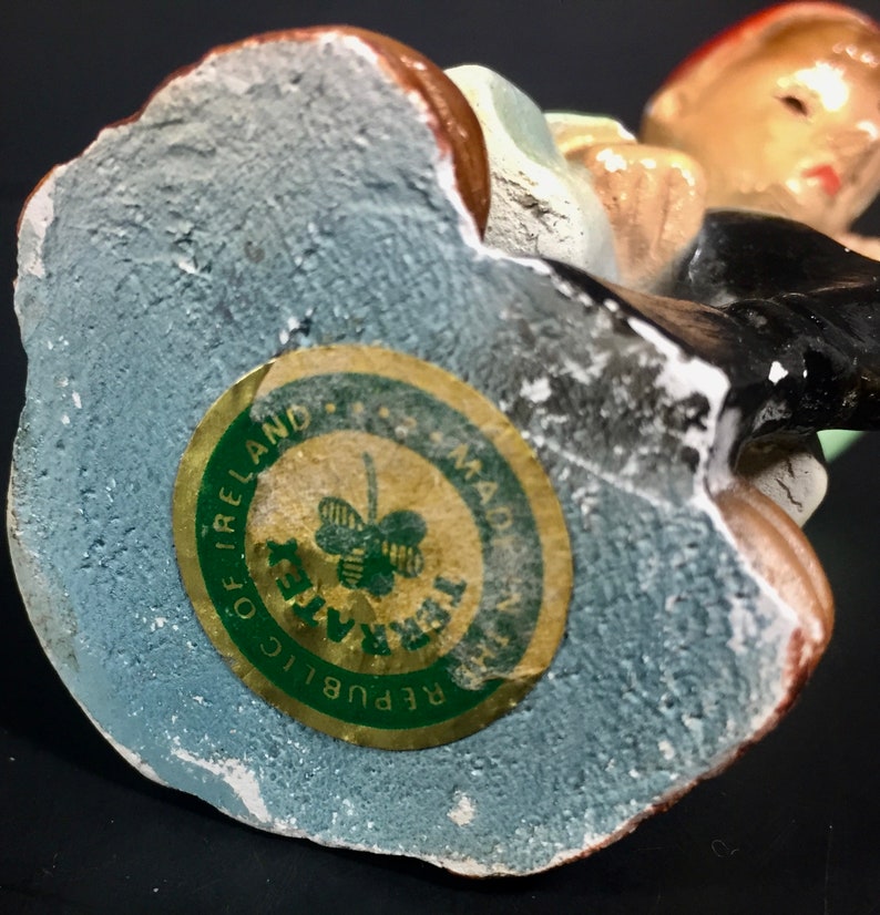 Patrick/'s Day Decor Vintage Reduced Leprechaun Pixie Cobbler Shoemaker Stamped Republic of Ireland Ceramic Glazed Figure St