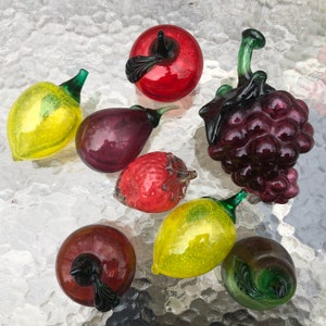 Glass Fruit Murano Style Art Glass Accent Curio Piece Excellent Vintage Make a Selection