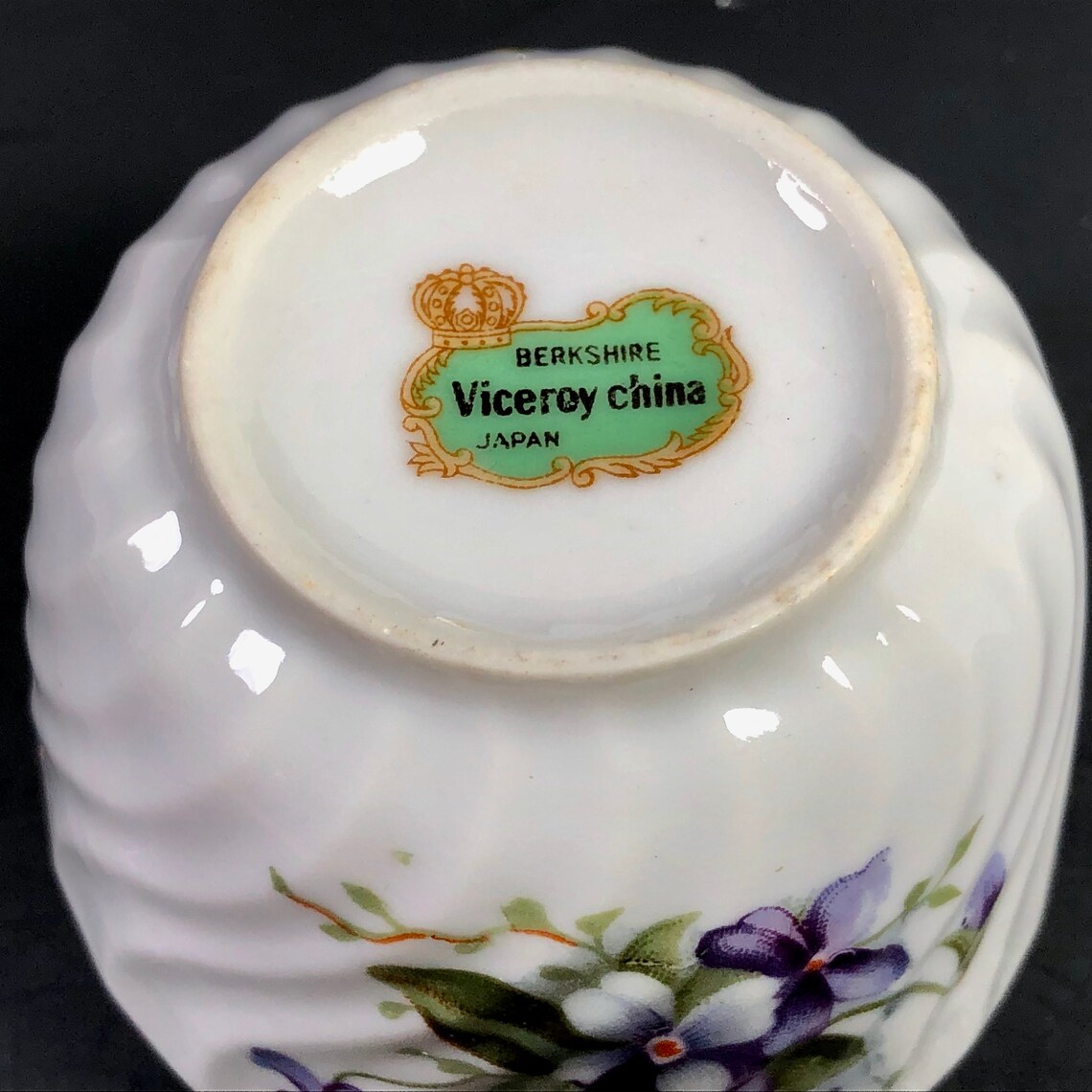 Violets Sugar Bowl Cream Pitcher Berkshire Viceroy China Japan Etsy