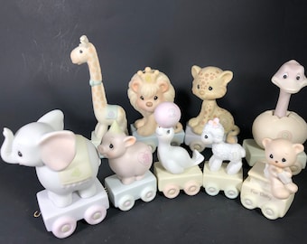 Precious Moments Animal Birthday Train 1985 Enesco  Newborn to Age 8 Excellent Vintage Condition Includes Circus Train Box Make a Selection