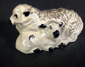 Britains Sheep with Lamb Gray 510 Lead LTD England Putz Animals Collectible Miniature Vintage