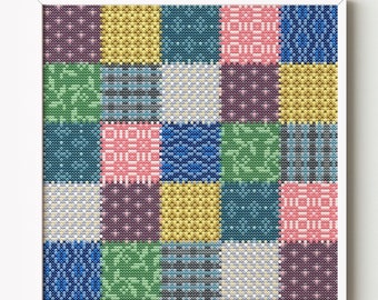 Patchwork Quilt - Cross Stitch Pattern - Digital Download