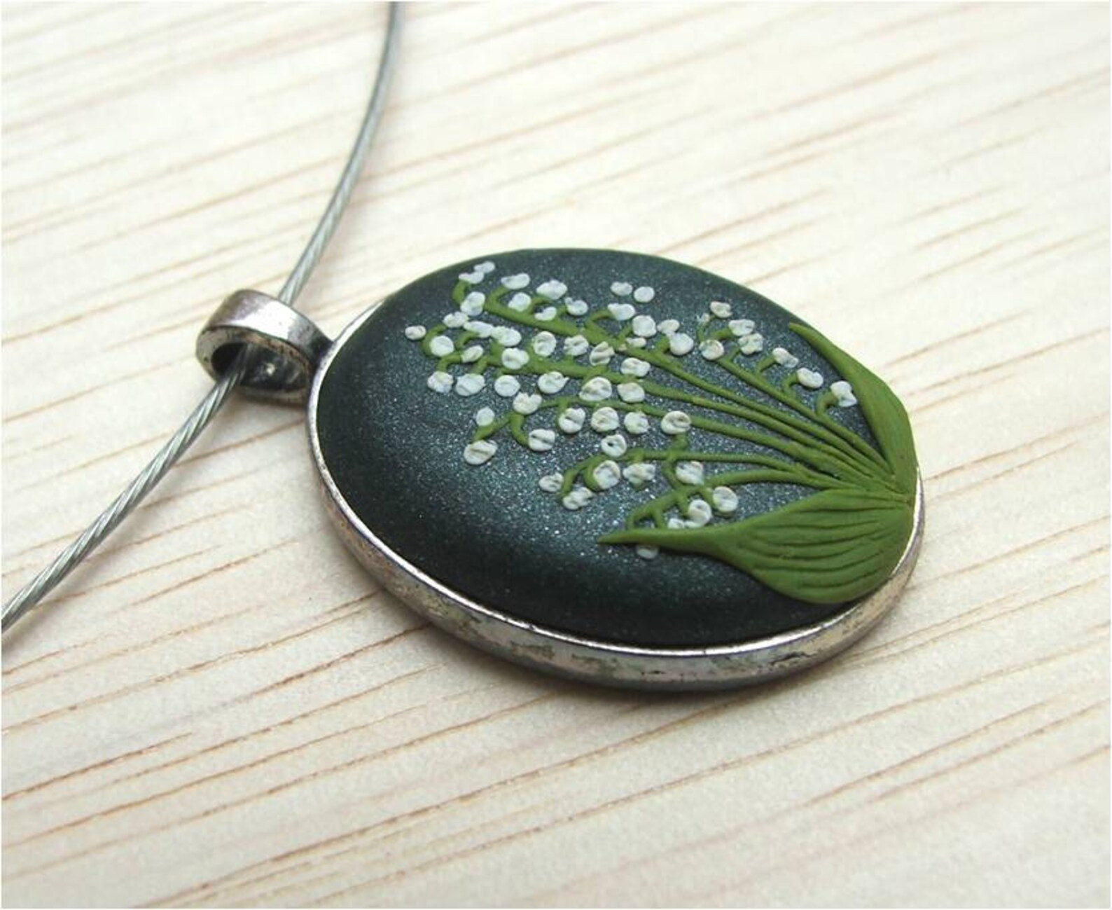 Polymer clay jewelry Lily of the valley Jewelry Flower Etsy
