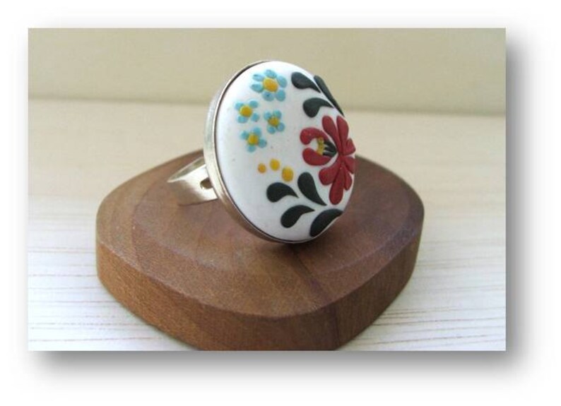 Hungarian Folk Motif Jewelry Polymer Clay Jewelry Kalocsai | Etsy