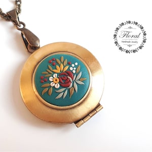 Collana tiny antique locket personalizzata con foto, regalo per la festa della mamma dalla figlia