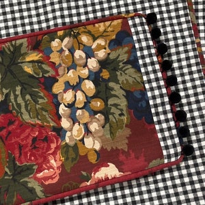 Queensland Crimson Red Floral Pillow Cover, French Country Throw Pillow