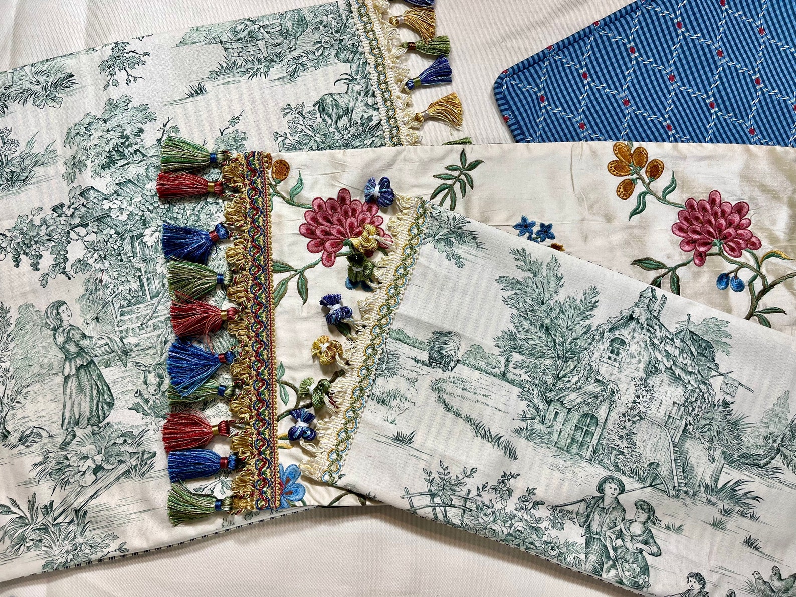 Emerald Green Toile Pillow Cover French Country Pillow Cover Etsy