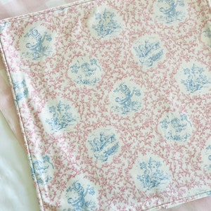 Pink Toile de Joy Corded Pillow Cover: French Country Nursery Decor