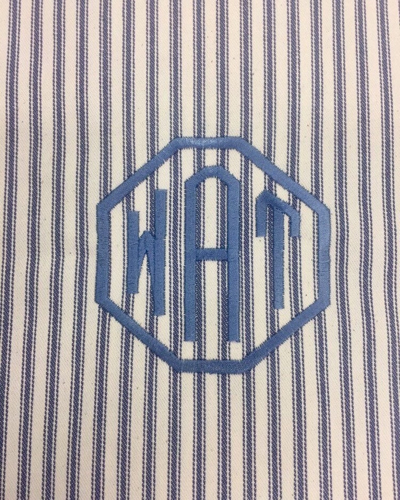 Monogrammed Pillow Cover Personalized Blue Pillow Cover Etsy