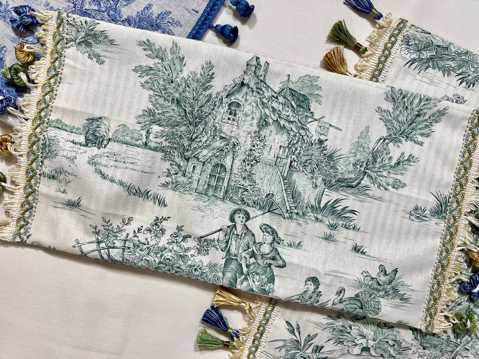 Emerald Green Toile Pillow Cover French Country Pillow Cover Etsy