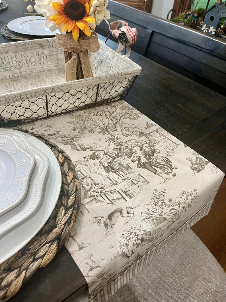 embellishedinterior Toile Table Runner - Thumbnail 2