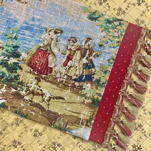 Bosporus Toile Pillow Cover, French Country Throw Pillow Cover, Decorative Pillow Cover with Trim, European Toile Fabric, Cottage Style,